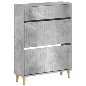 vidaXL Schuhschrank ARNHEM 78 x 24 x 103 cm Holzwerkstoff Betongrau