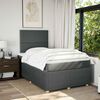 vidaXL Boxspringbett mit Matratze Dunkelgrau 120x200 cm Stoff