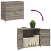 vidaXL Gartenschrank Grau 83x45x76 cm Poly Rattan