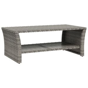 vidaXL Couchtisch Grau 100x50x40 cm Poly Rattan