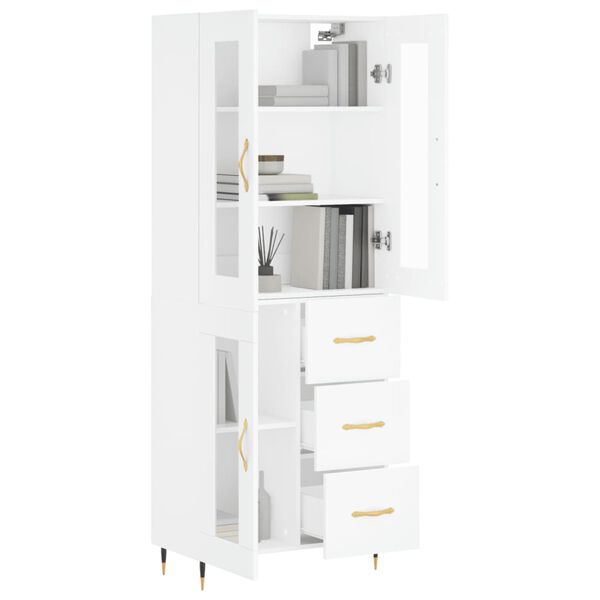 vidaXL Highboard Wei&szlig; 69,5x34x180 cm Holzwerkstoff