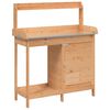 vidaXL Pflanztisch mit Schrank Braun 110,5x45x124,5cm Massivholz Tanne