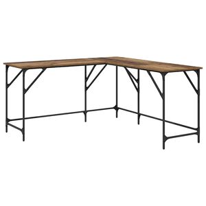 vidaXL Schreibtisch Altholz Holzwerkstoff 149 x 149 x 75 cm