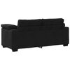 vidaXL Zweisitzer-Sofa Schwarz 180x77x82 cm Samt