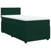 vidaXL Boxspringbett mit Matratze Dunkelgr&uuml;n 90x190 cm Samt