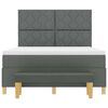 vidaXL Boxspringbett mit Matratze Dunkelgrau 160 x 200 cm Stoff