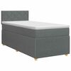 vidaXL Boxspringbett mit Matratze Dunkelgrau 90 x 190 cm Stoff