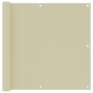 vidaXL Balkon-Sichtschutz Creme 90x300 cm Oxford-Gewebe