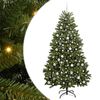 vidaXL K&uuml;nstlicher Weihnachtsbaum Gr&uuml;n 210 cm PVC und Metall