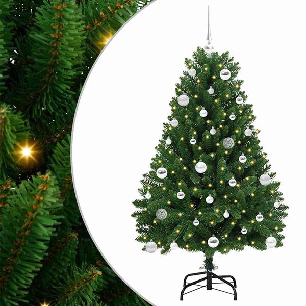vidaXL Künstlicher Weihnachtsbaum Grün 150 cm PVC und Metall