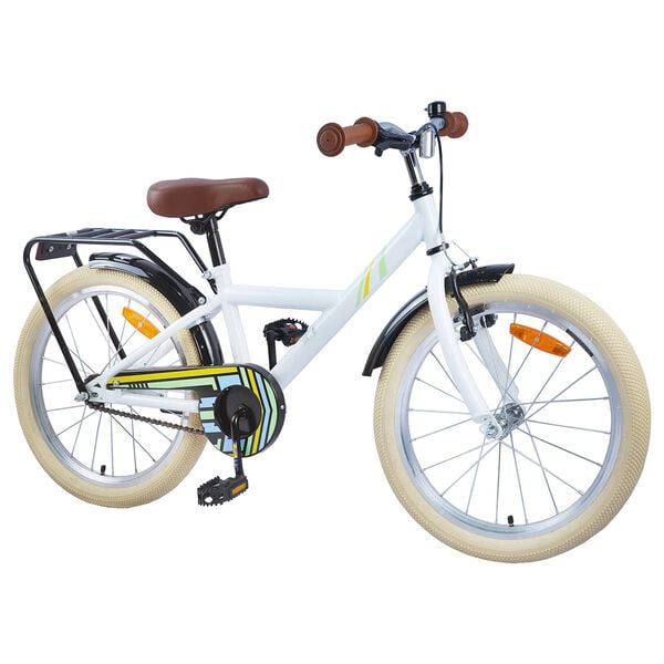 vidaXL Kinderfahrrad 18 Zoll f&uuml;r 5-7 Jahre alt Wei&szlig;