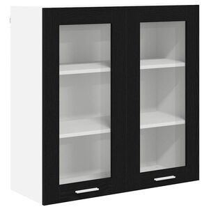 vidaXL H&auml;ngeschrank Schwarz Eichen-Optik 80 x 31 x 80 cm Holzwerkstoff