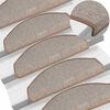 vidaXL Stufenmatten 20 Stk. 65x24x4 cm Hellbraun Halbrund Gro&szlig;