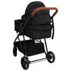 vidaXL 3-in-1 Kinderwagen Anthrazit und Schwarz Stahl