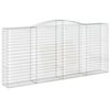 vidaXL Gabionen mit Hochbogen 4 Stk. 400x50x180/200cm Verzinktes Eisen