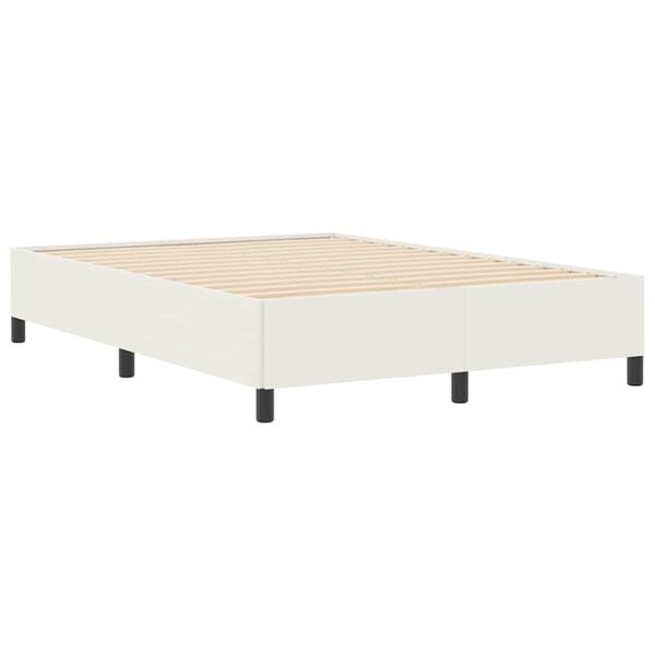 vidaXL Boxspringbett Creme 140 x 200 cm Samt