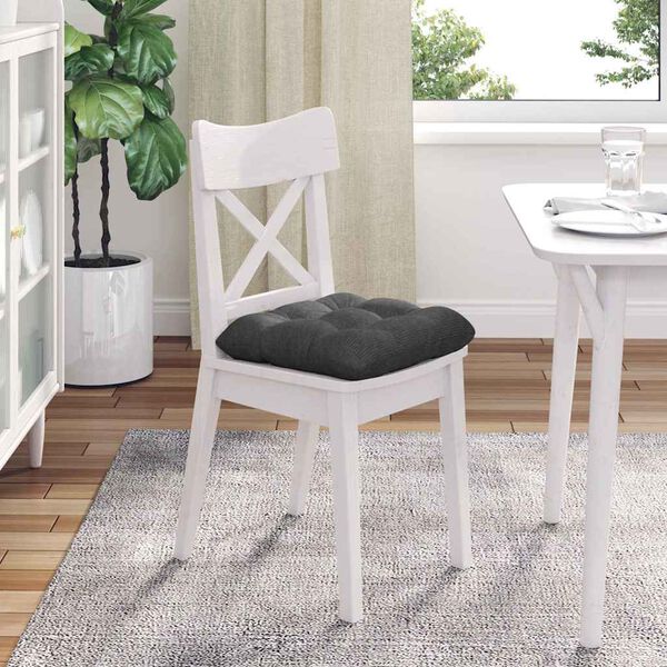 vidaXL Sitzkissen 4 pcs Dunkelgrau 45 x 45 cm Cordstoff