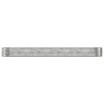 vidaXL Hochbeet Pulverbeschichteter Stahl 396x100x36 cm Silbern