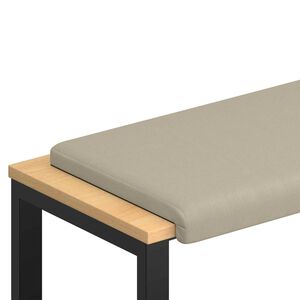 vidaXL Bankkissen Strukturiertes Samt Sand Tiefe 35 cm
