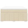vidaXL Boxspringbett mit Matratze Creme 160x200 cm Stoff