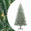 vidaXL Künstlicher Weihnachtsbaum beschneit mit LED Licht 210 cm