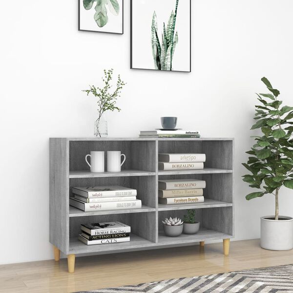 vidaXL Sideboard Grau Sonoma 103,5x35x70 cm Holzwerkstoff