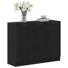 vidaXL Sideboard Schwarz Eichen-Optik 90,5 x 30 x 70 cm Holzwerkstoff