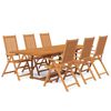 vidaXL 7-tlg. Garten-Essgruppe Massivholz Akazie 160-240 cm