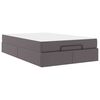 vidaXL Bettgestell mit Matratze mit Matratze 2 pcs Grau PVC
