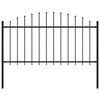 vidaXL Gartenzaun Woerden mit Speerspitze Stahl 170 x 150 cm Schwarz