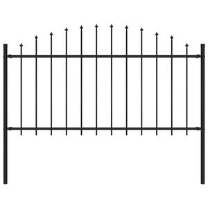 vidaXL Gartenzaun Woerden mit Speerspitze Stahl 170 x 150 cm Schwarz