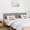 vidaXL Gepolstertes Kopfteil Taupe 200 cm Massives Kiefernholz