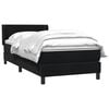 vidaXL Boxspringbett mit Matratze Schwarz 80x220 cm Samt