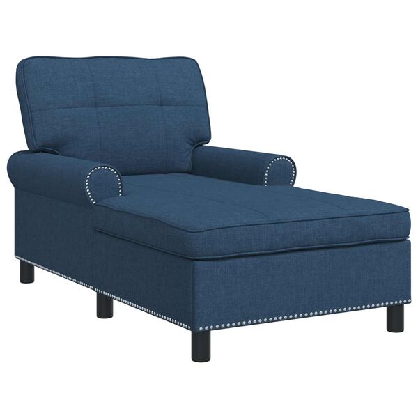 vidaXL Lounge-Liege mit Kissen Blau 91 x 157 x 91 cm Stoff