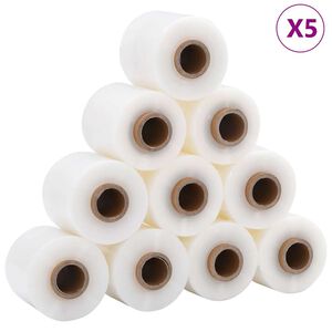 vidaXL Stretchfolien 50 Stk. Transparent 23 &mu;m 10 cm x 150 m