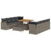vidaXL Gartensofa-set 11 pcs Grau Poly-Rattan