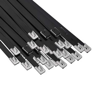 vidaXL Kabelbinder 250 stk. 7,9 x 400 mm Schwarz
