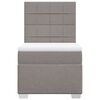 vidaXL Boxspringbett mit Matratze Taupe 90x190 cm Stoff