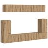 vidaXL TV-Schrankset 5 stk. Artisan-Eiche Holzwerkstoff