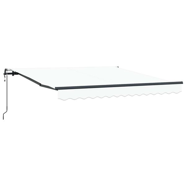 vidaXL Einziehbare Markise Wei&szlig; 350 x 250 cm Stoff und Aluminium