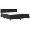 vidaXL LED Boxspringbett mit Matratze Schwarz 180 x 200 cm Samt