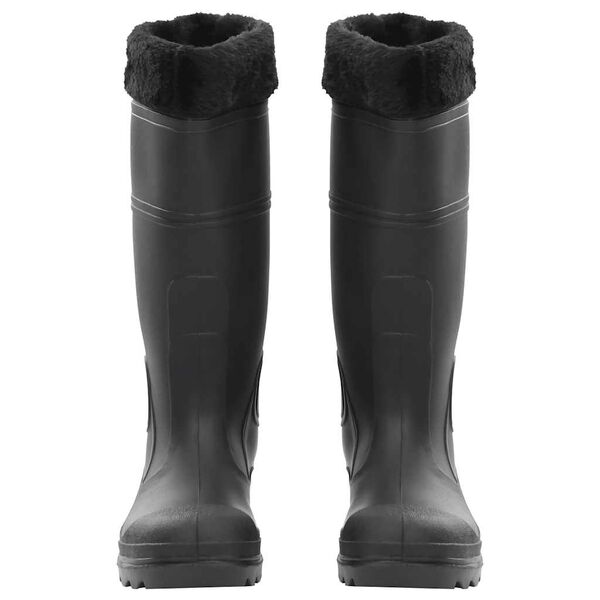 vidaXL Gummistiefel mit Herausnehmbarem Innenfutter Schwarz Gr. 38 PVC