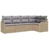 vidaXL Gartensofa-set 5 stk. Beige Poly-Rattan