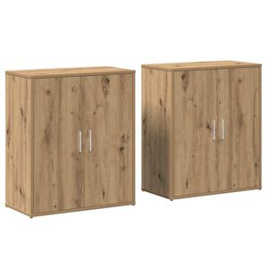 vidaXL Sideboard 2 pcs Artisan-Eiche 60 x 31 x 70 cm Holzwerkstoff