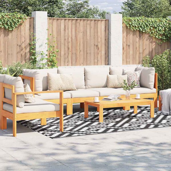 vidaXL Outdoor-Teppich ARAKIL Weiß und Schwarz 190x290 cm PP