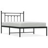 vidaXL Bettgestell mit Kopfteil Metall Schwarz 107x203 cm