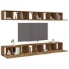 vidaXL 8-tlg. TV-Schrank-Set Räuchereiche 60x30x30 cm Holzwerkstoff
