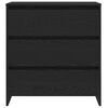 vidaXL Sideboard 2 pcs Schwarz 70 x 41 x 75 cm Holzwerkstoff