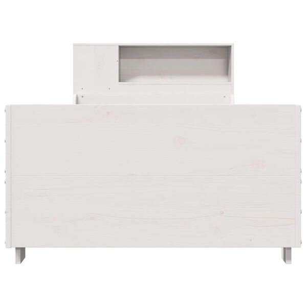 vidaXL Massivholzbett ohne Matratze Wei&szlig; 90x200 cm Kiefernholz