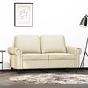 vidaXL 2-Sitzer-Sofa Creme 120 cm Kunstleder